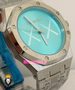 ساعت اودمار پیگه رویال اوک مردانه استیل صفحه تیفانی AUDEMARS PIGUET ROYAL Oak 021585