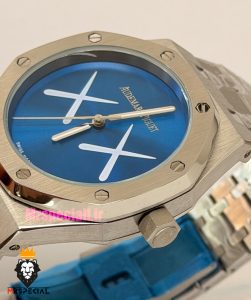 ساعت اودمار پیگه رویال اوک مردانه استیل صفحه ابی AUDEMARS PIGUET ROYAL Oak 021584