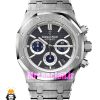 ساعت اودمار پیگه مردانه استیل کرنوگراف صفحه مشکی AUDEMARS PIGUET ROYAL 01561