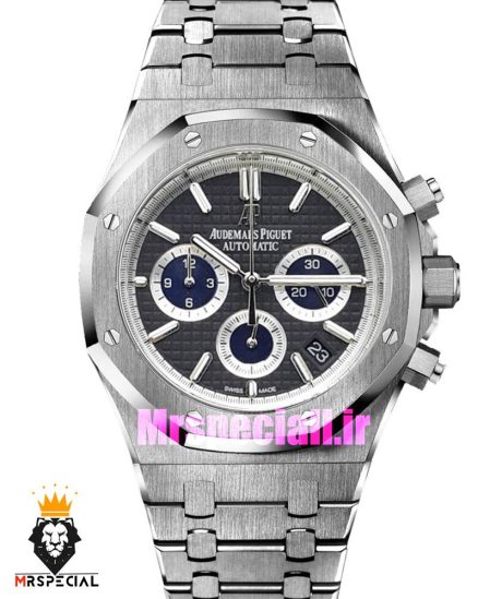 ساعت اودمار پیگه مردانه استیل کرنوگراف صفحه مشکی AUDEMARS PIGUET ROYAL 01561