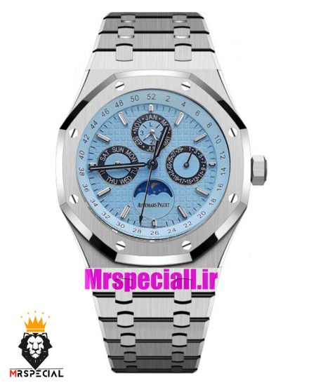 ساعت مردانه اودمار پیگه اتوماتیک استیل صفحه تیفانی AUDEMARS PIGUET 01936