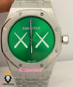 ساعت اودمار پیگه رویال اوک مردانه استیل صفحه سبز AUDEMARS PIGUET ROYAL Oak 021583