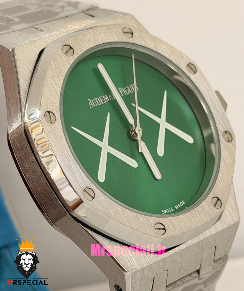 ساعت اودمار پیگه رویال اوک مردانه استیل صفحه سبز AUDEMARS PIGUET ROYAL Oak 021583