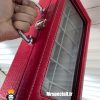 جعبه ساعت چوبی 12 تایی چرم قرمز در شیشه ای لوکس داخل طوسی 0054 WATCH BOX