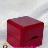 جعبه انگشتر چوبی قرمز داخل کرم مناسب انواع انگشتر 0043 RING BOX