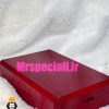 جعبه سرویس گردنبند و گوشواره چوبی قرمز داخل کرم 0047 SERVICE BOX