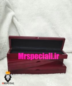 جعبه دستبند چوبی قرمز داخل کرم 0048 Bracelet BOX 