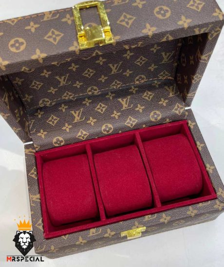 جعبه ساعت 3 تایی لویی ویتون لوکس 0007 WATCH BOX louis vuitton