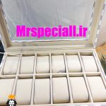 جعبه ساعت 12 تایی لویی ویتون وارداتی چرم دور دوخت 0036 WATCH BOX louis vuitton