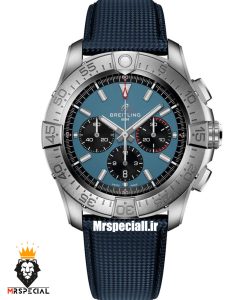 ساعت برایتلینگ مردانه کرنوگراف بند برزنتی ابی صفحه ابی Breitling Avenger 021262 