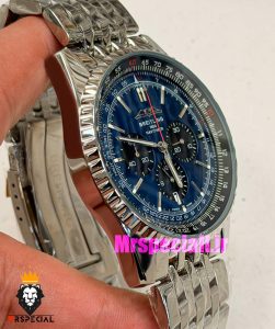 ساعت مردانه برایتلینگ نوی تایمر کرنوگراف بند استیل صفحه ابی Breitling Navitimer 021726 