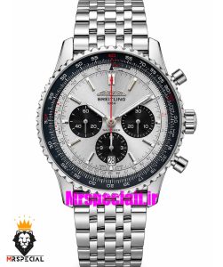 ساعت مردانه برایتلینگ نوی تایمر کرنوگراف بند استیل صفحه طوسی Breitling Navitimer 021725