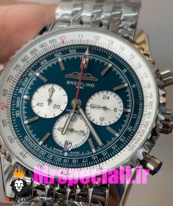 ساعت برایتلینگ مدل نوی تایمر مردانه بند استیل کرنوگراف صفحه ابی Breitling Navitimer 020816 