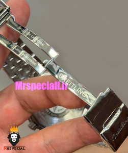 ساعت مردانه برایتلینگ نوی تایمر کرنوگراف بند استیل صفحه طوسی Breitling Navitimer 021725 