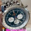 ساعت برایتلینگ مدل نوی تایمر مردانه بند استیل کرنوگراف صفحه ابی Breitling Navitimer 020816