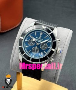 ساعت برایتلینگ مردانه کرنوگراف بند رابر مشکی صفحه ابی Breitling Super Ocean 020958