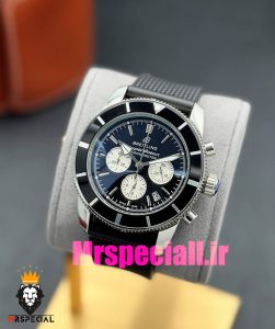 ساعت برایتلینگ مردانه کرنوگراف بند رابر مشکی صفحه مشکی Breitling Super Ocean 020961 