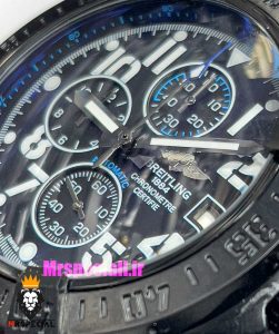 ساعت برایتلینگ مردانه مشکی کرنوگراف صفحه مشکی BREITLING 021057 