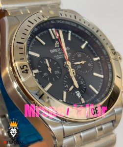 ساعت برایتلینگ مردانه بند استیل کرنوگراف صفحه ابی BREITLING chronomat 020822