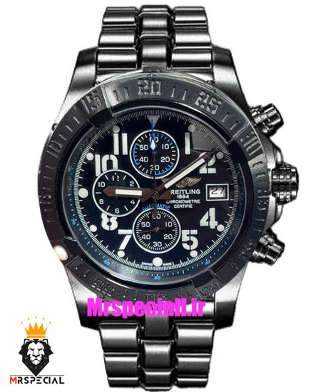 ساعت برایتلینگ مردانه مشکی کرنوگراف صفحه مشکی BREITLING 021057