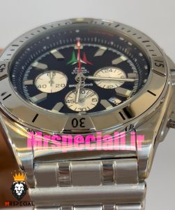 ساعت برایتلینگ مردانه بند استیل کرنوگراف لیمیتد صفحه مشکی BREITLING chronomat P.A.N Limited 020821 