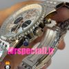 ساعت برایتلینگ مدل نوی تایمر مردانه بند استیل کرنوگراف صفحه سفید Breitling Navitimer 020817
