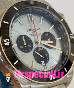 ساعت برایتلینگ مردانه بند استیل کرنوگراف صفحه ابی BREITLING chronomat 020819 