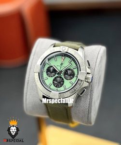 ساعت برایتلینگ مردانه کرنوگراف بند برزنتی سبز صفحه سبز Breitling Avenger 021261 