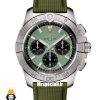 ساعت برایتلینگ مردانه کرنوگراف بند برزنتی سبز صفحه سبز Breitling Avenger 021261