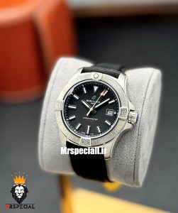 ساعت برایتلینگ مردانه اتوماتیک بند برزنتی مشکی صفحه مشکی Breitling Avenger 021257 