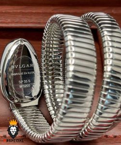 ساعت مچی زنانه بولگاری ماری دستبندی استیل صفحه سبز BVLGARI SERPENTI 0951