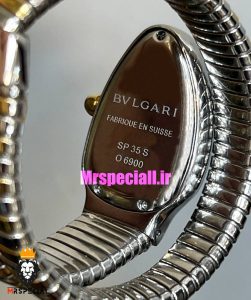 ساعت بولگاری زنانه مدل ماری تک دور استیل دورنگ طلایی صفحه سبز BVLGARI SERPENTI TUBOGAS 021352 