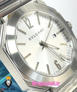 ساعت بولگاری مردانه مدل اکتو کوارتز استیل صفحه سفید BVLGARI Octo 021380 