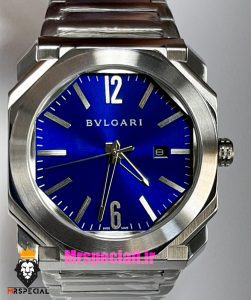 ساعت بولگاری مردانه مدل اکتو کوارتز استیل صفحه ابی BVLGARI Octo 021382