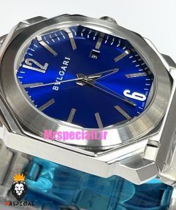 ساعت بولگاری مردانه مدل اکتو کوارتز استیل صفحه ابی BVLGARI Octo 021382