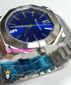 ساعت بولگاری مردانه مدل اکتو کوارتز استیل صفحه ابی BVLGARI Octo 021382