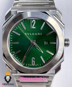 ساعت بولگاری مردانه مدل اکتو کوارتز استیل صفحه سبز BVLGARI Octo 021379 