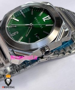 ساعت بولگاری مردانه مدل اکتو کوارتز استیل صفحه سبز BVLGARI Octo 021379 