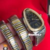 ساعت بولگاری زنانه مدل ماری دورنگ رزگلد صفحه مشکی قاب نگین BVLGARI SERPENTI TUBOGAS 021265