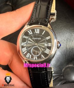ساعت کارتیه درایو مردانه اتوماتیک بند چرم مشکی صفحه مشکی Cartier Drive de Cartier 021640