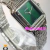 ساعت کارتیه زنانه مدل پنتر استیل صفحه سبز CARTIER PANTHRE 021051