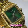 ساعت کارتیه زنانه مدل پنتر طلایی قاب نگین صفحه سبز CARTIER PANTHRE 021050