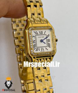 ساعت مچی زنانه کارتیر پنتر قاب نگین CARTIER PANTHRE 020545 