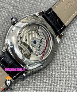 ساعت کارتیه مردانه اتوماتیک بند چرم قاب استیل صفحه سبز CARTIER 021341