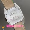 ساعت کارتیه زنانه مدل سانتوس فول نگین باتری بند چرم سبز صفحه سبز 020969 Cartier Santos100