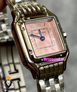 ساعت زنانه کارتیه مدل پنتر استیل صفحه صورتی CARTIER PANTHRE 021345 