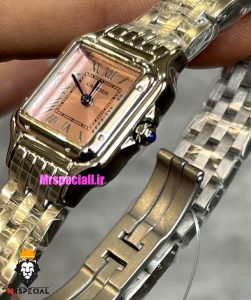 ساعت زنانه کارتیه مدل پنتر استیل صفحه صورتی CARTIER PANTHRE 021345 