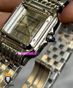ساعت زنانه کارتیه مدل پنتر استیل صفحه طوسی CARTIER PANTHRE 021346 