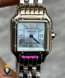 ساعت زنانه کارتیه مدل پنتر استیل صفحه ابی CARTIER PANTHRE 021347 