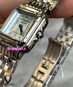 ساعت زنانه کارتیه مدل پنتر استیل صفحه ابی CARTIER PANTHRE 021347 